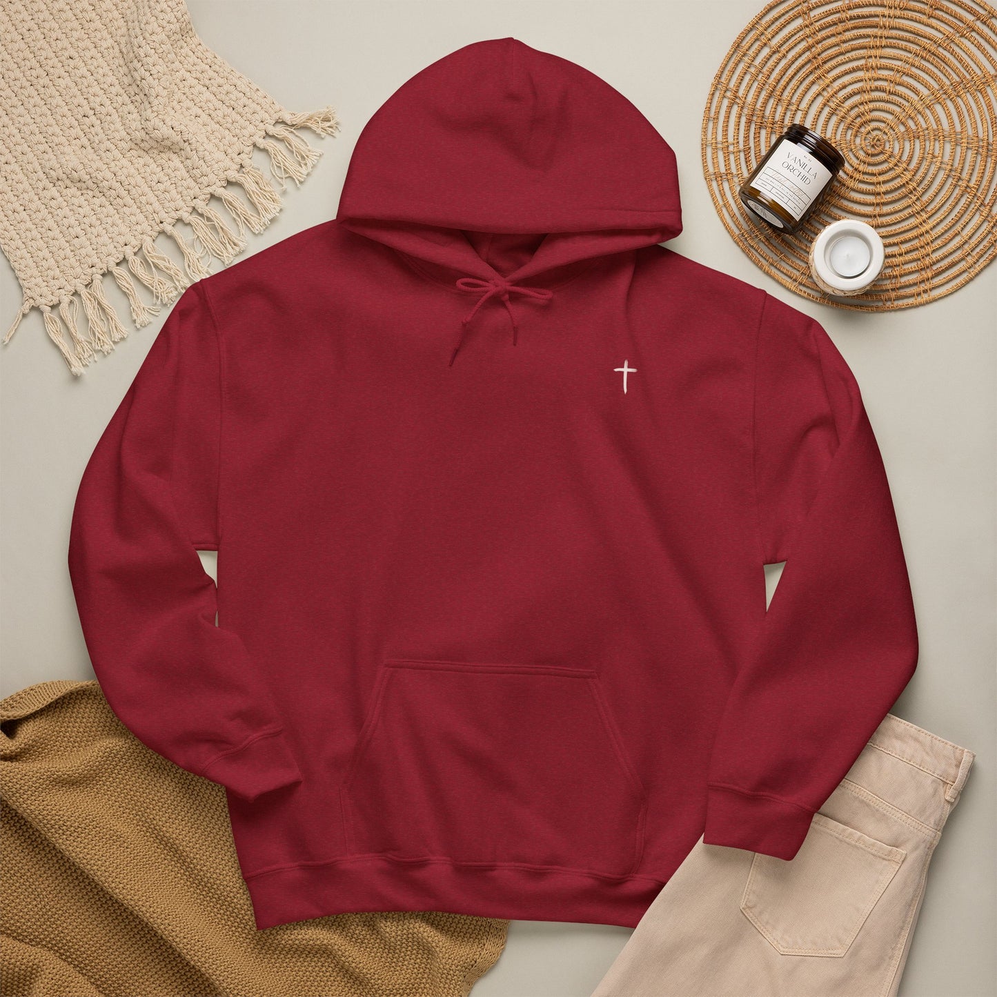Believe Cross Hoodie — Minimal Christian Faith Sweatshirt