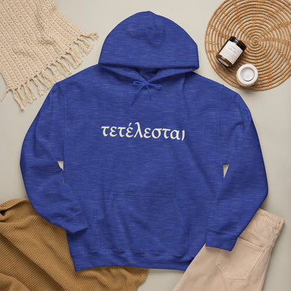Tetelestai Christian Hoodie – "It Is Finished" Greek Faith Pullover