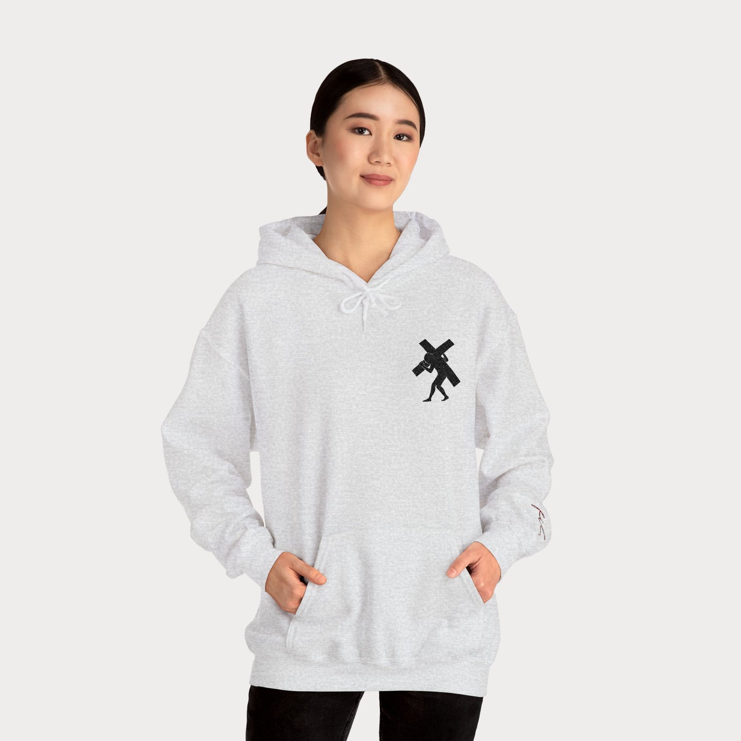 Have Faith Embroidered Hoodie — Heavy Cross Pullover