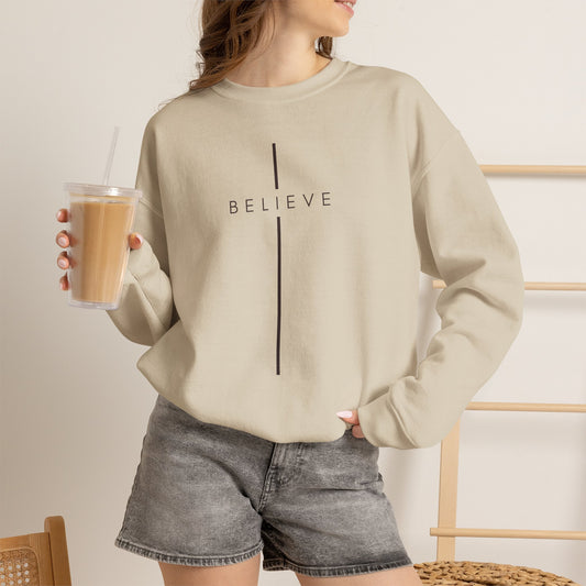 Believe Cross Christian Crewneck Sweatshirt