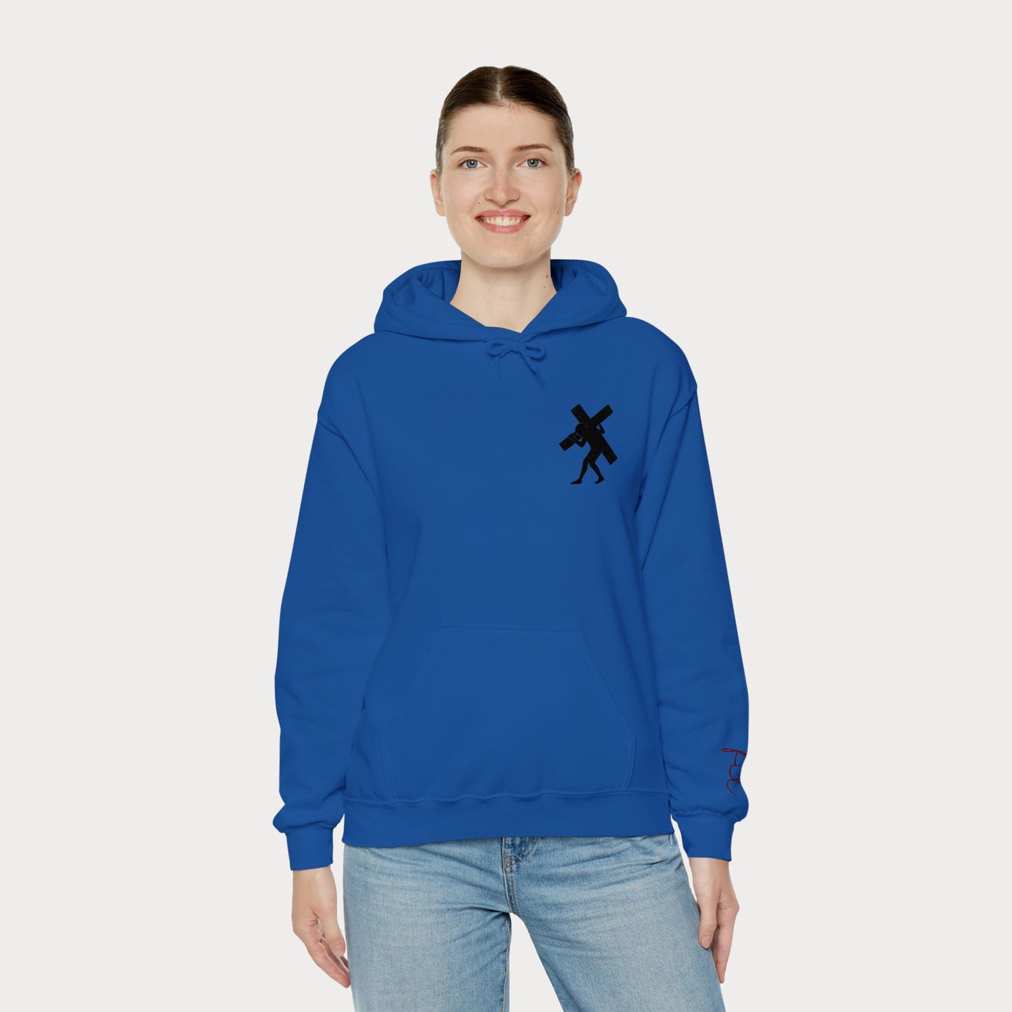Have Faith Embroidered Hoodie — Heavy Cross Pullover