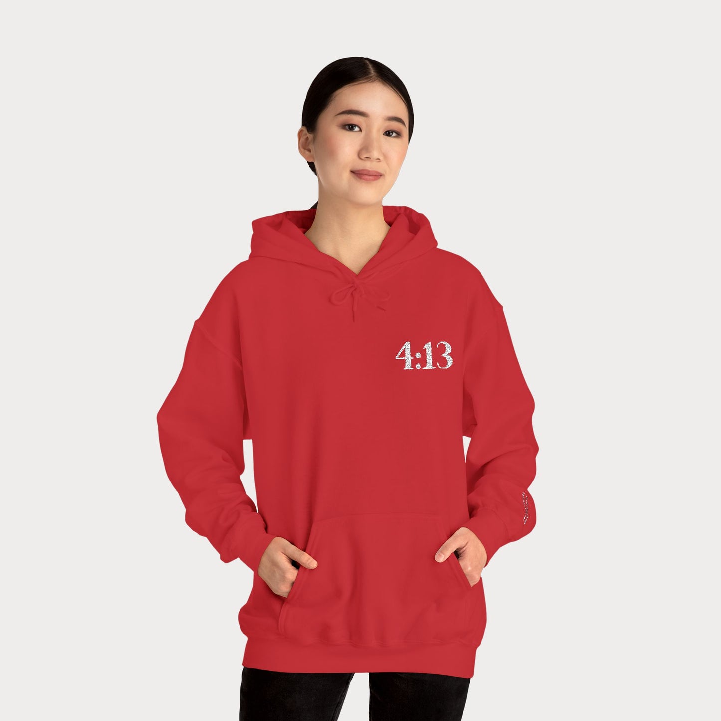4:13 embroidered Hoodie — "I Can Do All Things Through Christ Who Strengthens Me" Christian Sweatshirt