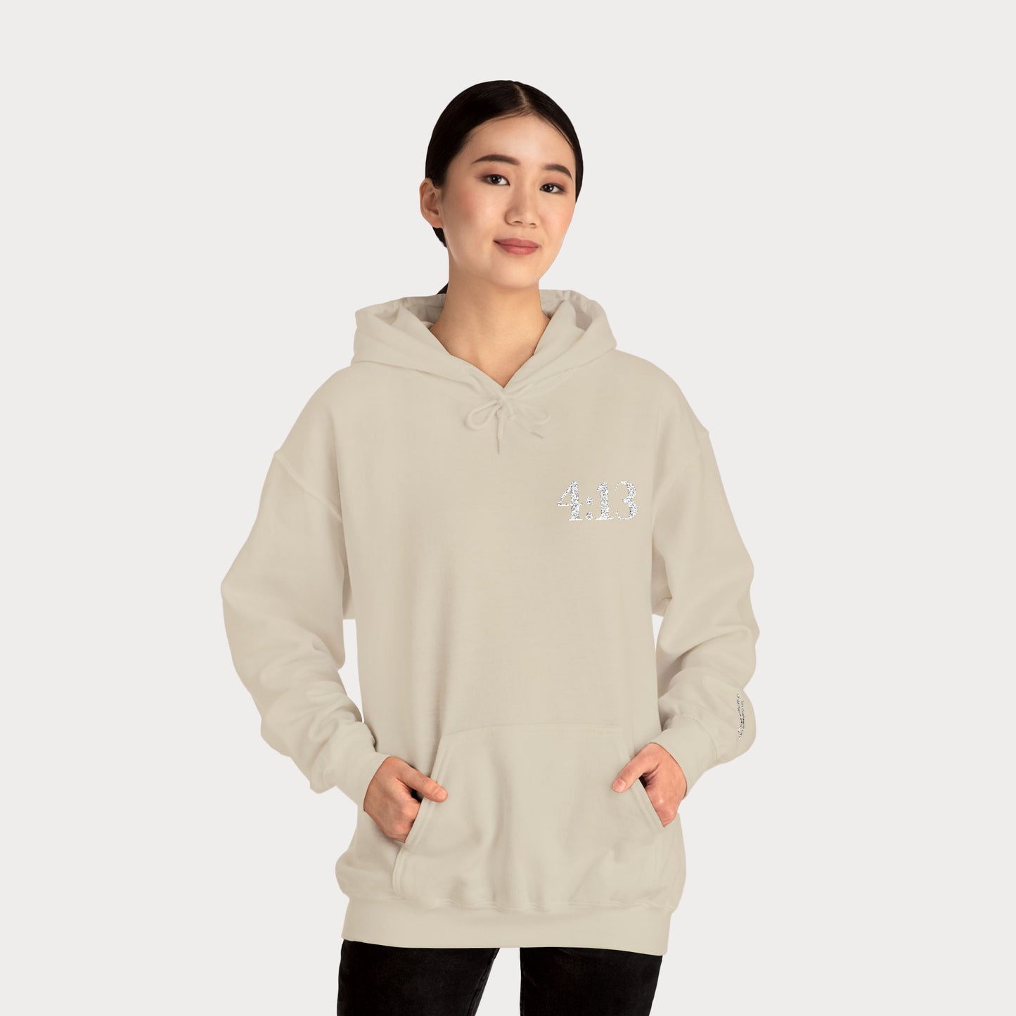 4:13 embroidered Hoodie — "I Can Do All Things Through Christ Who Strengthens Me" Christian Sweatshirt