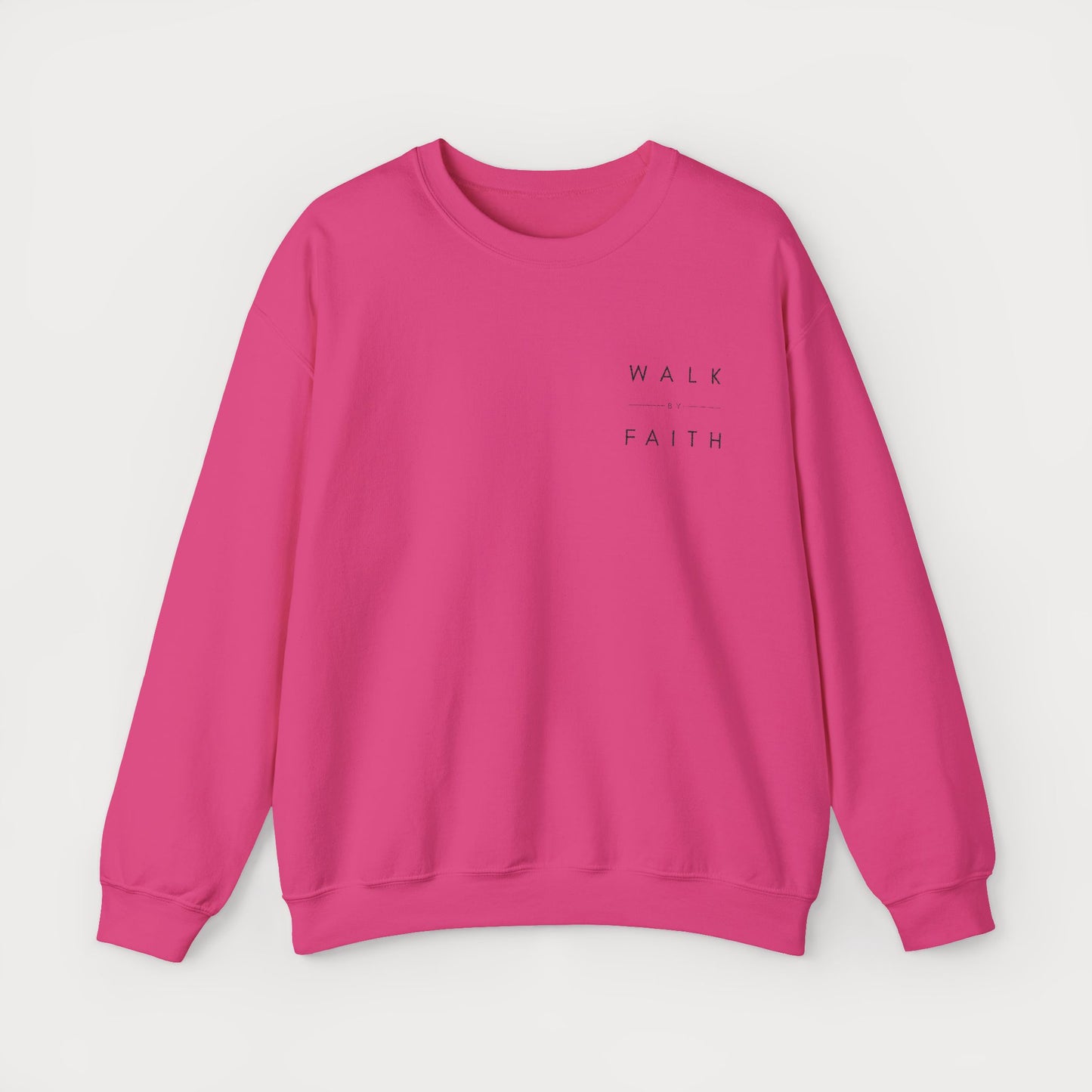 Embroidered "Walk By Faith" Crewneck Sweatshirt