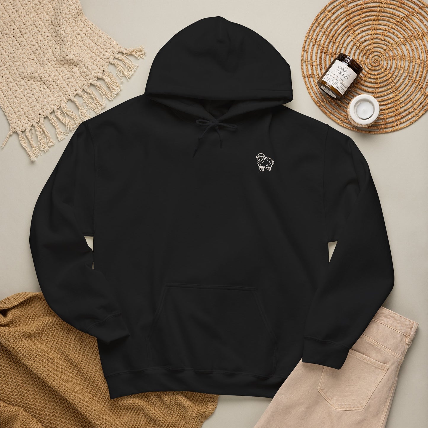 Psalm 23 Christian Hoodie – Minimalist Sheep DTG Faith Hoodie | Faith In Love