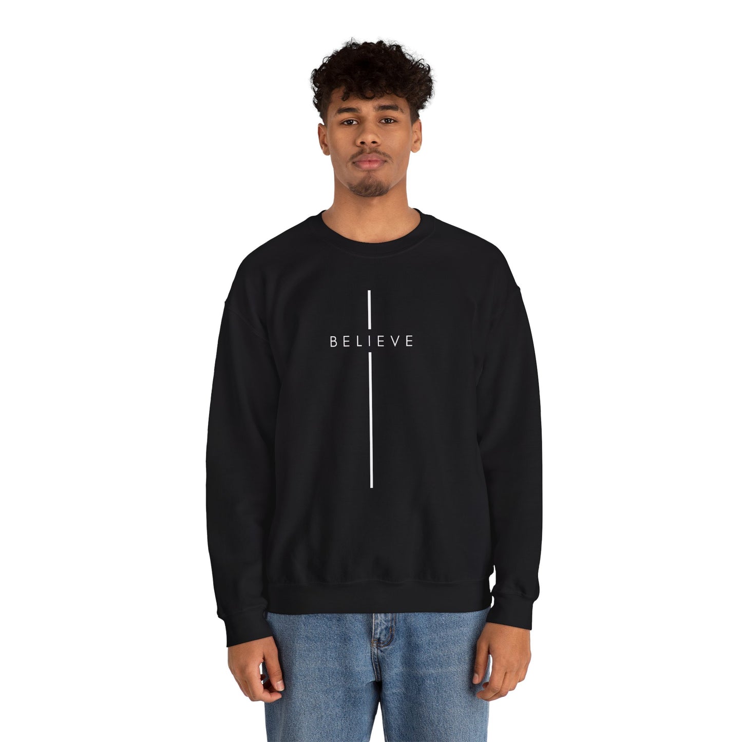 Believe Cross Christian Crewneck Sweatshirt