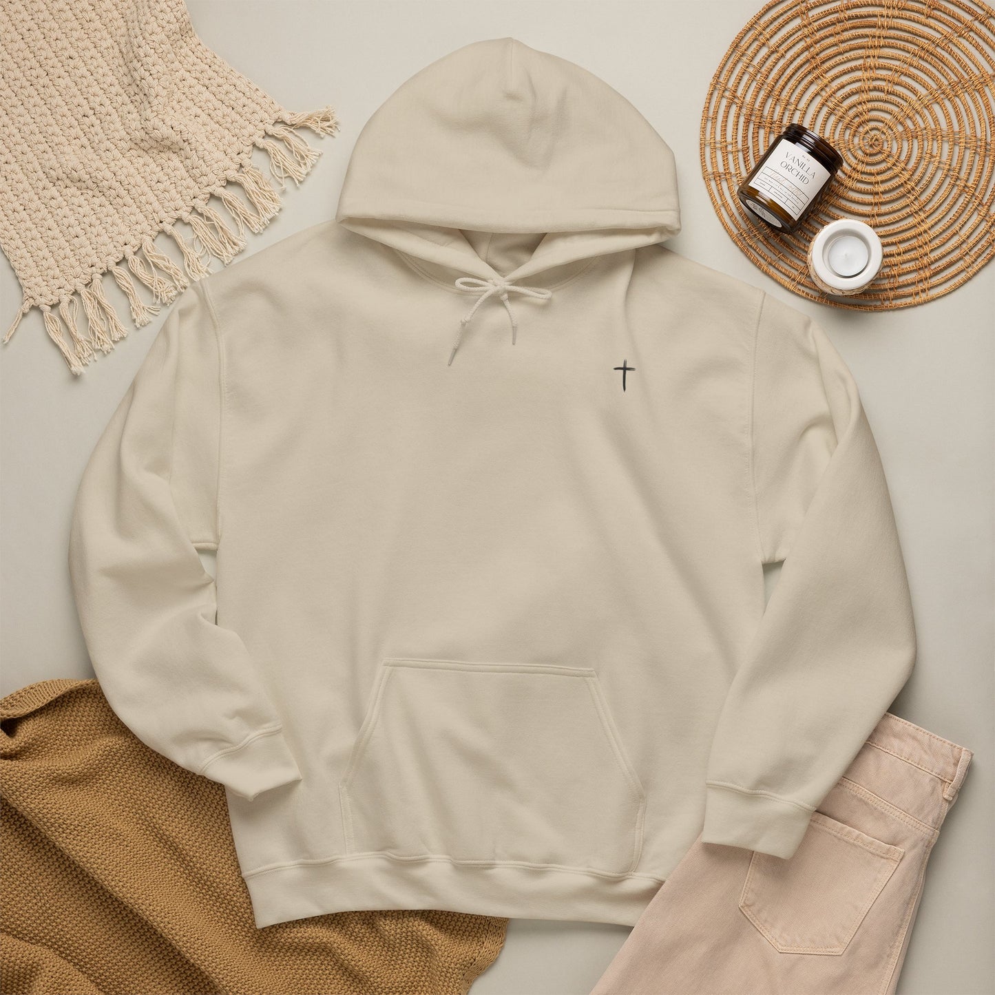 Believe Cross Hoodie — Minimal Christian Faith Sweatshirt