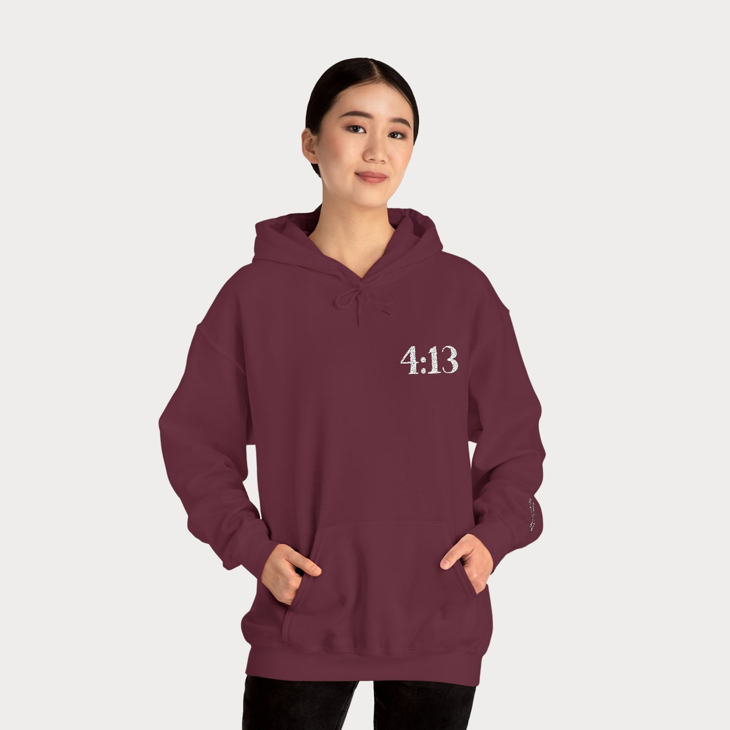 4:13 embroidered Hoodie — "I Can Do All Things Through Christ Who Strengthens Me" Christian Sweatshirt