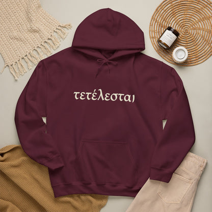 Tetelestai Christian Hoodie – "It Is Finished" Greek Faith Pullover