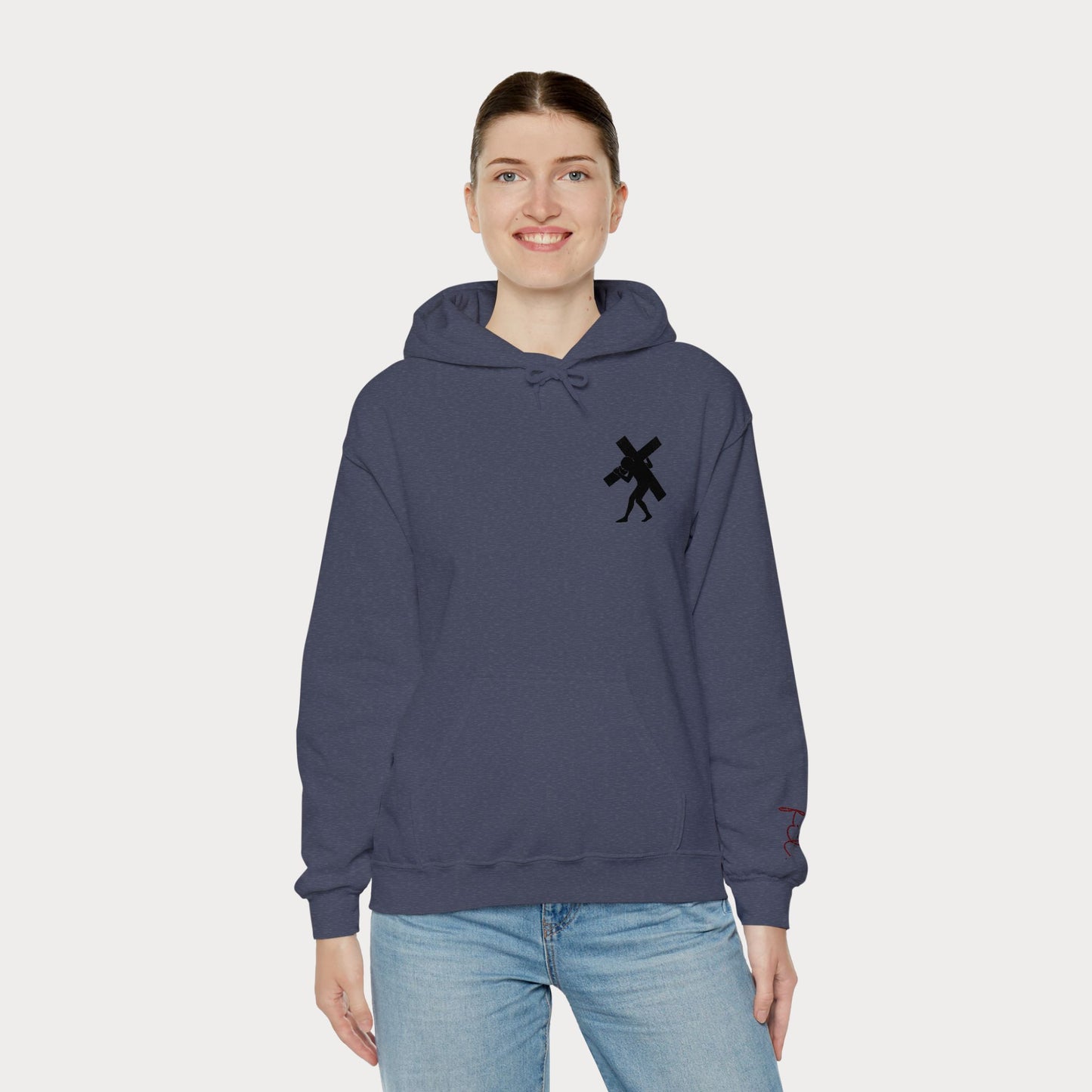 Have Faith Embroidered Hoodie — Heavy Cross Pullover