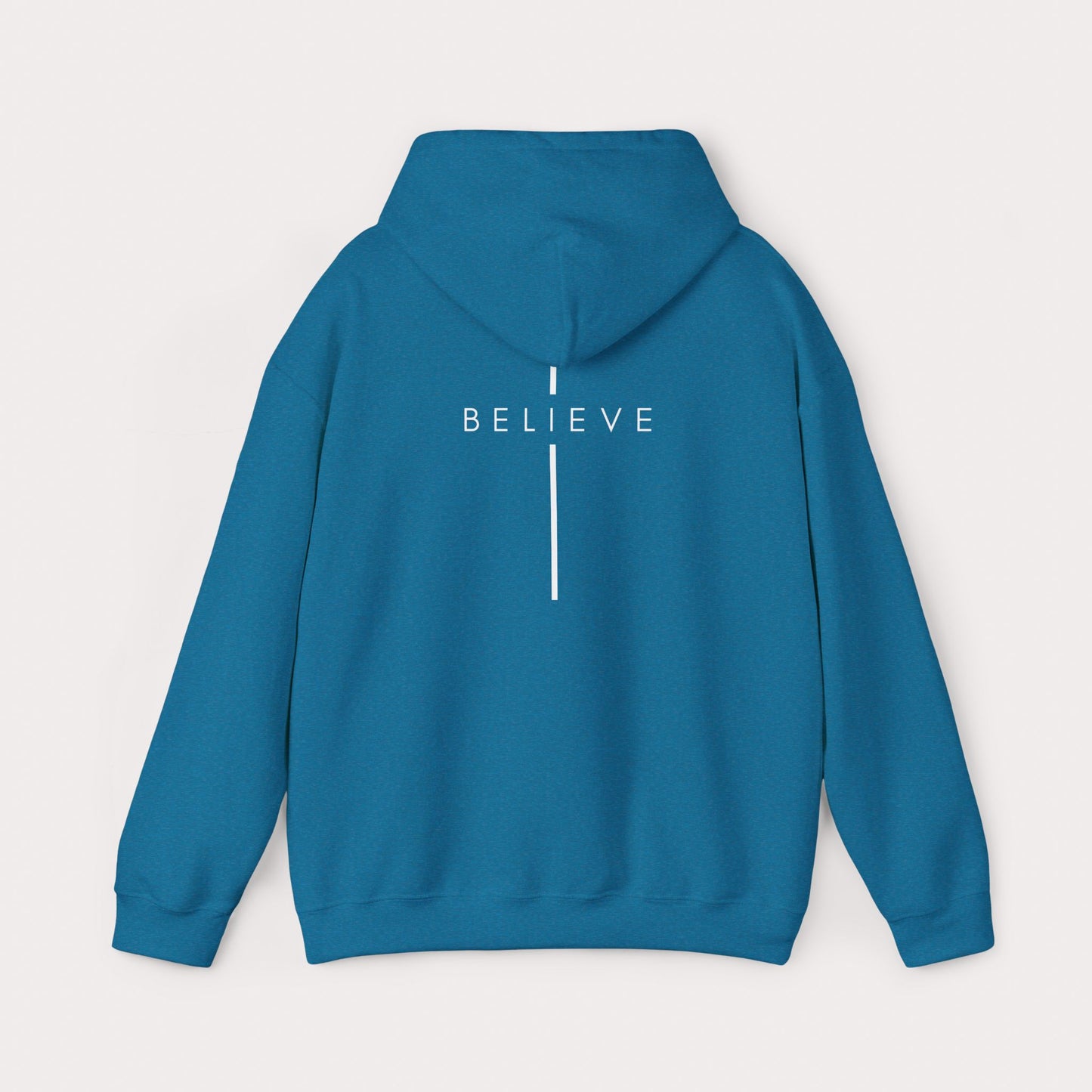 Believe Cross Hoodie — Minimal Christian Faith Sweatshirt