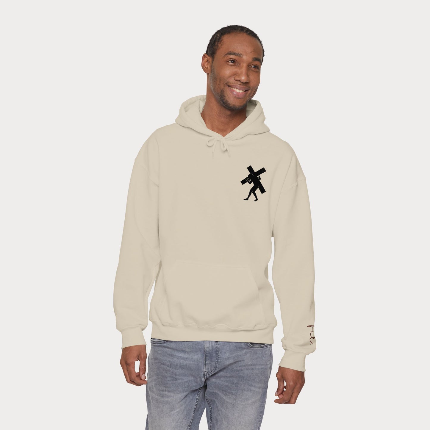 Have Faith Embroidered Hoodie — Heavy Cross Pullover