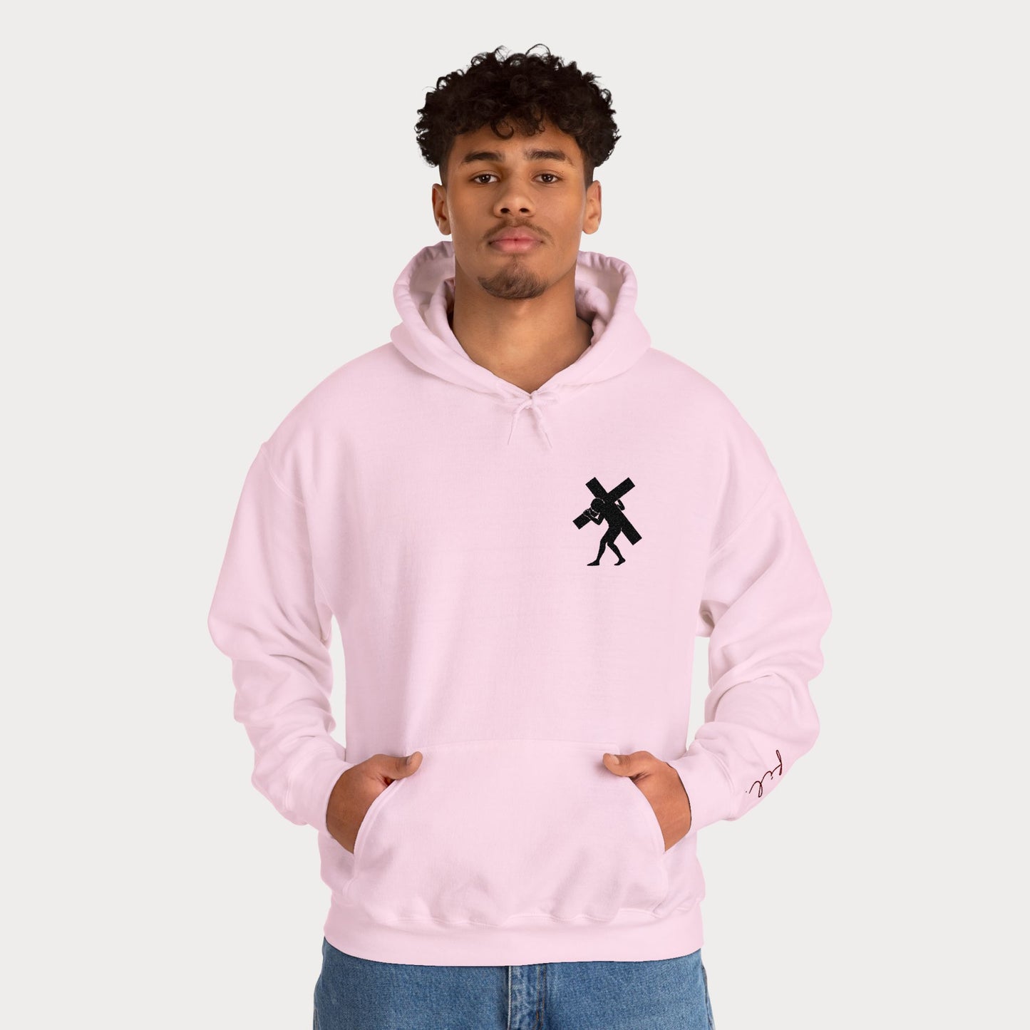 Have Faith Embroidered Hoodie — Heavy Cross Pullover