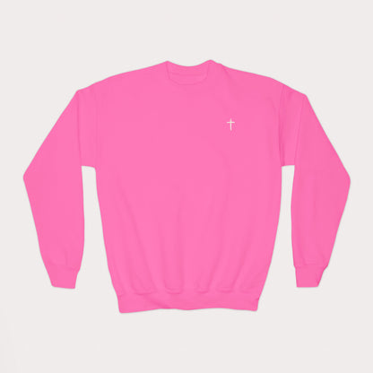 Child of God Kids Christian Sweatshirt | 2 Corinthians 6:18 | Youth Crewneck