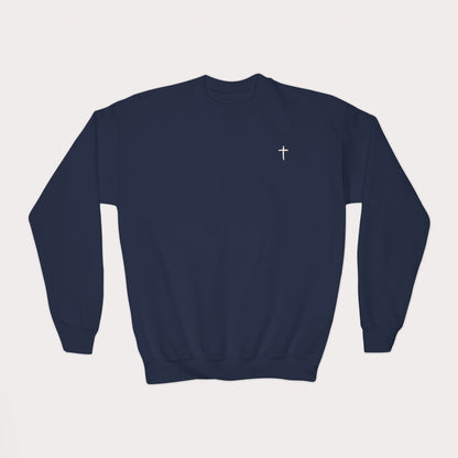 Child of God Kids Christian Sweatshirt | 2 Corinthians 6:18 | Youth Crewneck
