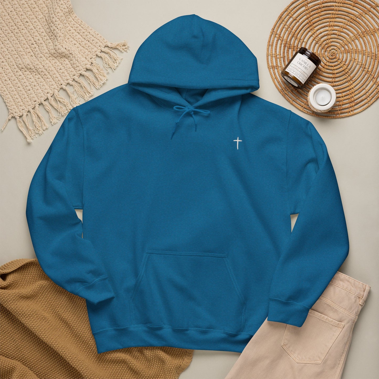 Believe Cross Hoodie — Minimal Christian Faith Sweatshirt