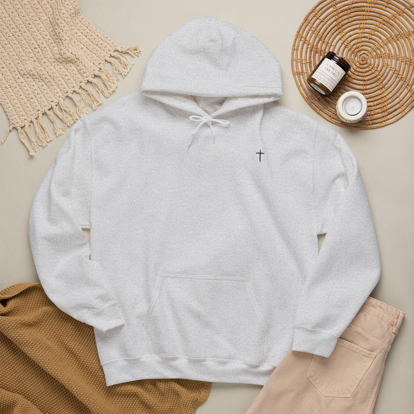 Believe Cross Hoodie — Minimal Christian Faith Sweatshirt