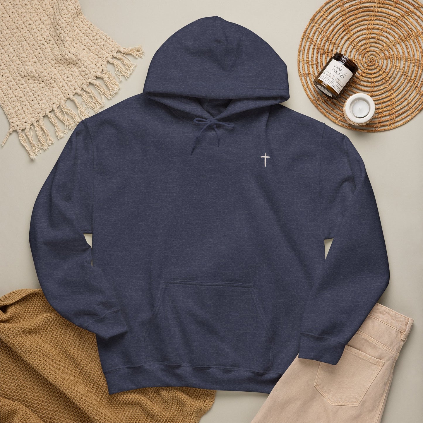 Believe Cross Hoodie — Minimal Christian Faith Sweatshirt