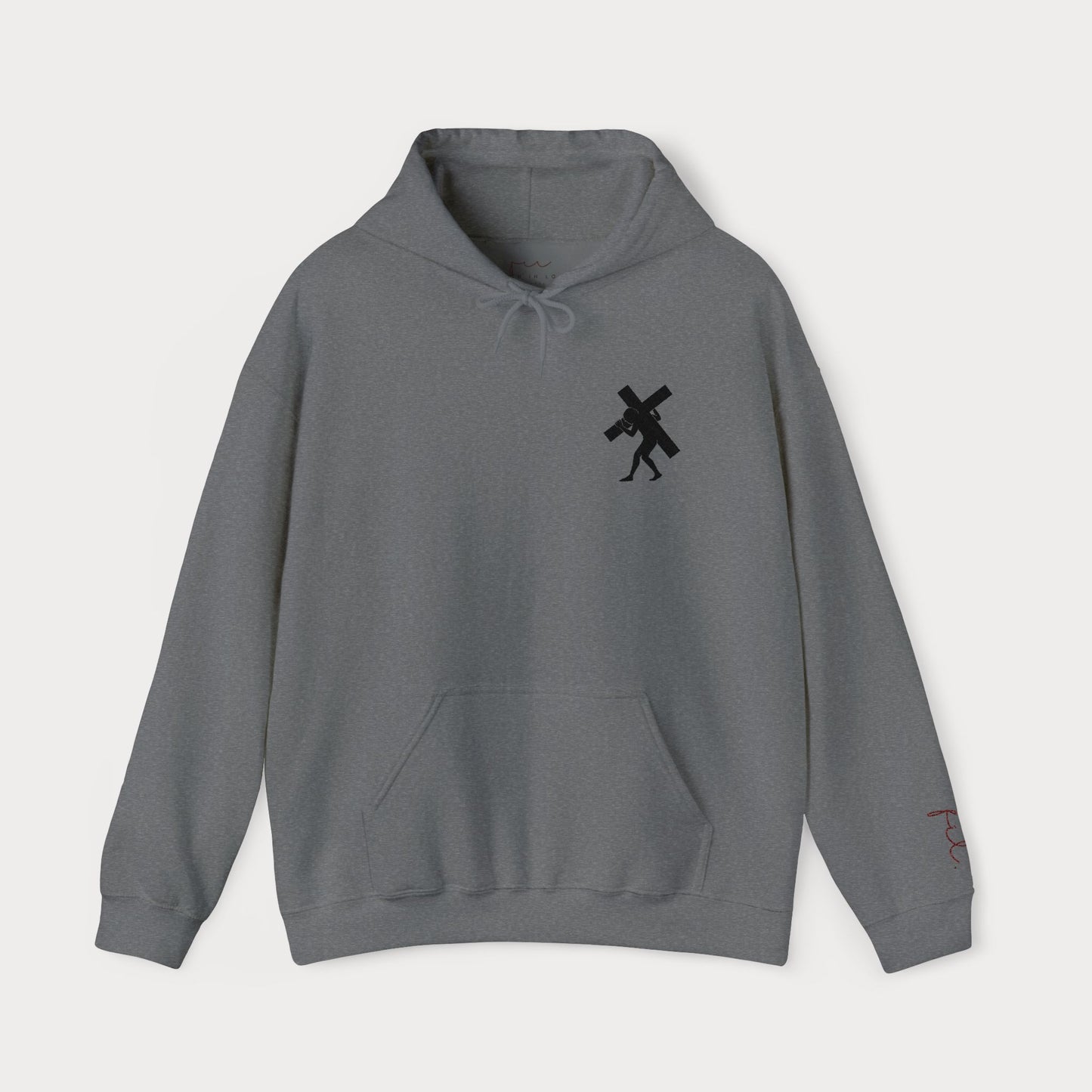 Have Faith Embroidered Hoodie — Heavy Cross Pullover