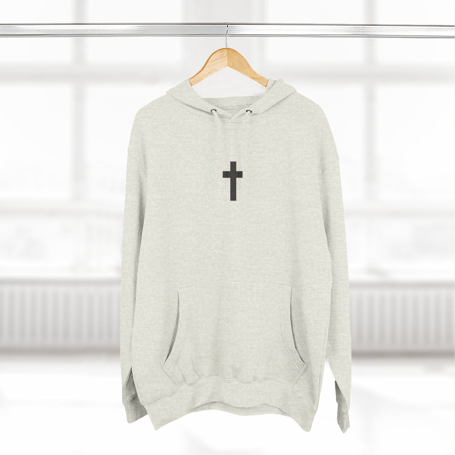 Christian Cross Fleece Hoodie Pullover
