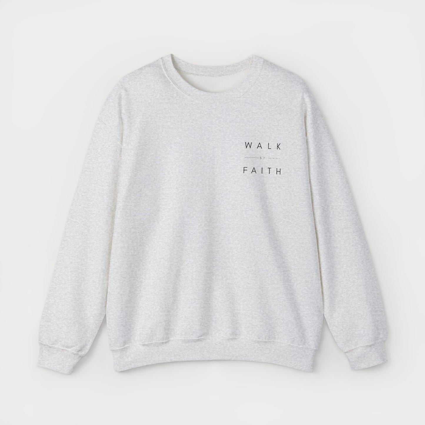 Embroidered "Walk By Faith" Crewneck Sweatshirt
