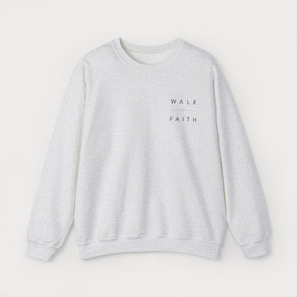 Walk by Faith Embroidered Christian Crewneck Sweatshirt | Premium Unisex Pullover