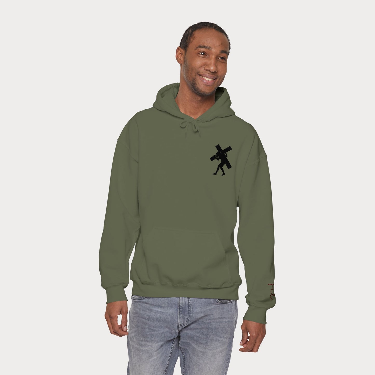Have Faith Embroidered Hoodie — Heavy Cross Pullover