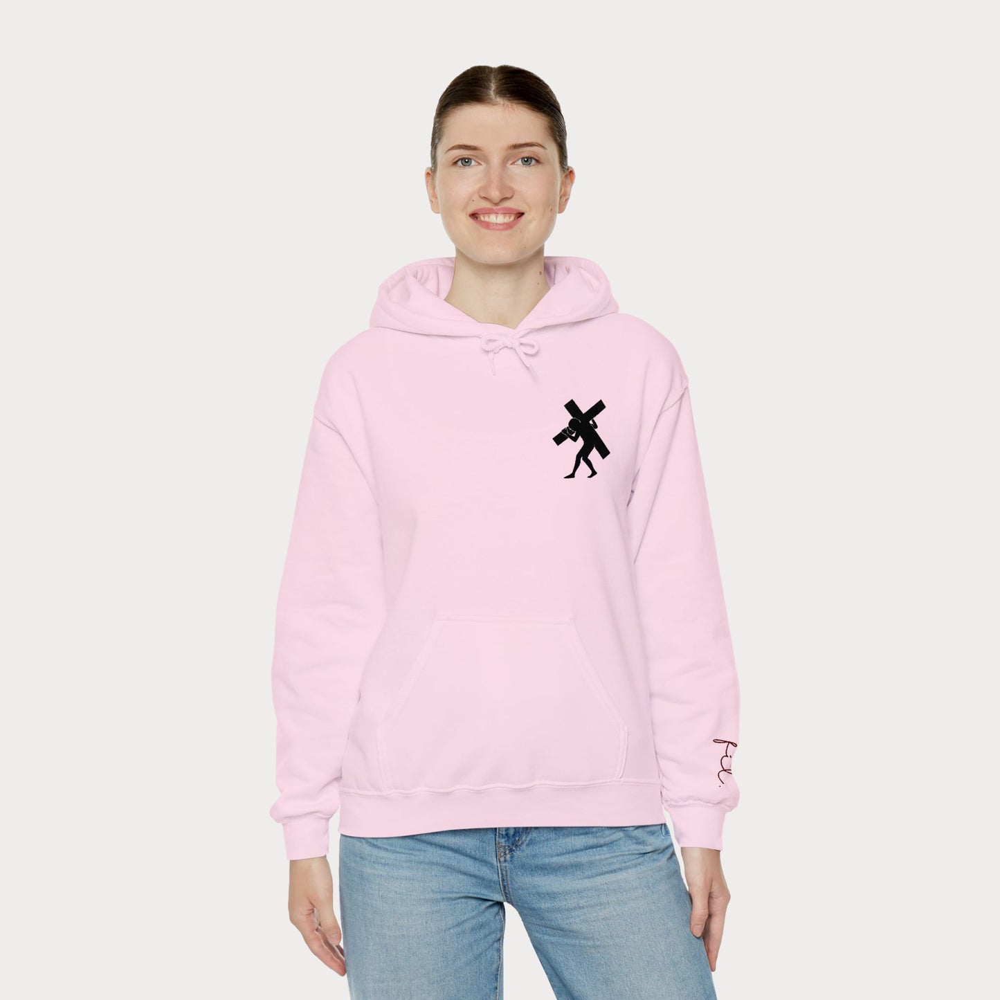 Have Faith Embroidered Hoodie — Heavy Cross Pullover