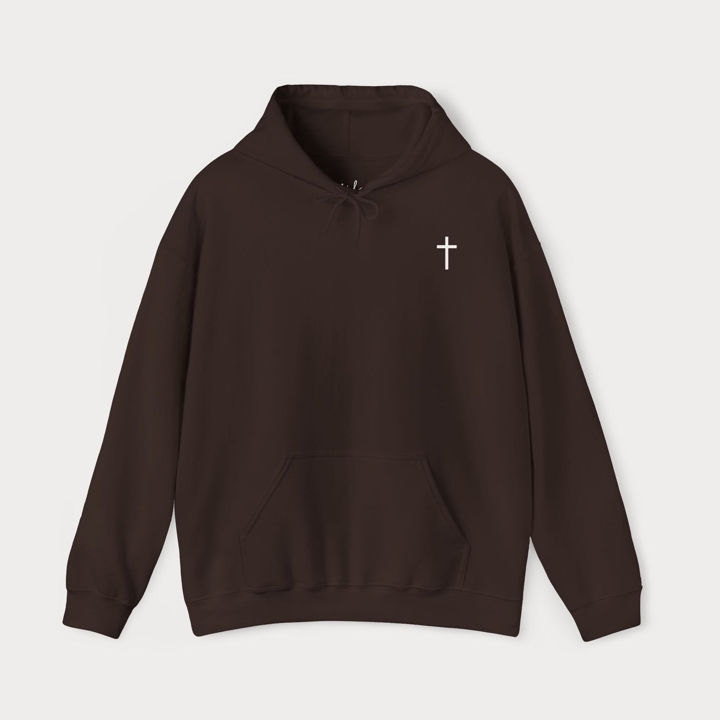 Christian Hoodie — “Need Prayer? Tap My Shoulder” Pullover with Small Cross