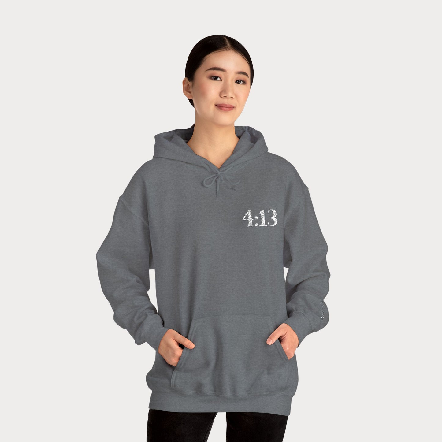 4:13 embroidered Hoodie — "I Can Do All Things Through Christ Who Strengthens Me" Christian Sweatshirt