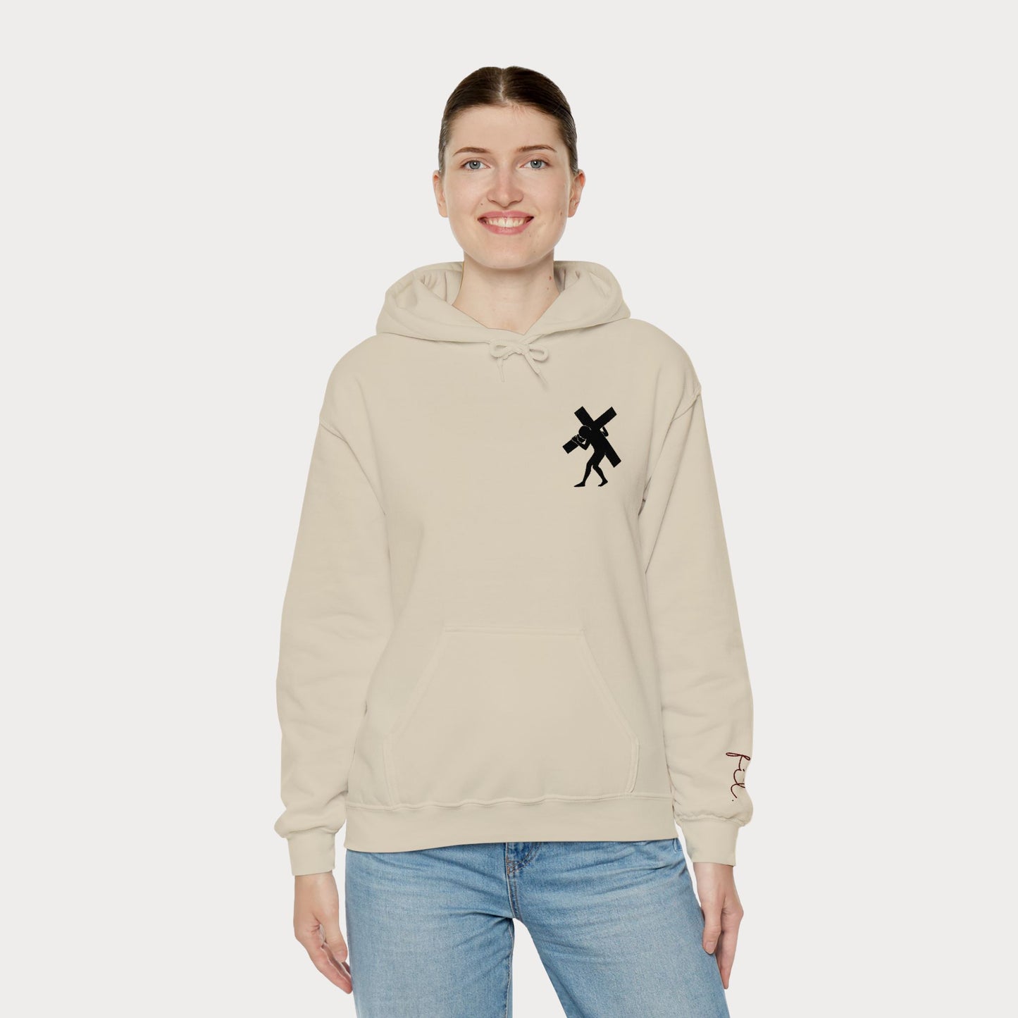 Have Faith Embroidered Hoodie — Heavy Cross Pullover