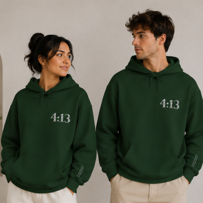 Philippians 4:13 Embroidered Christian Hoodie | Premium Unisex Faith Pullover