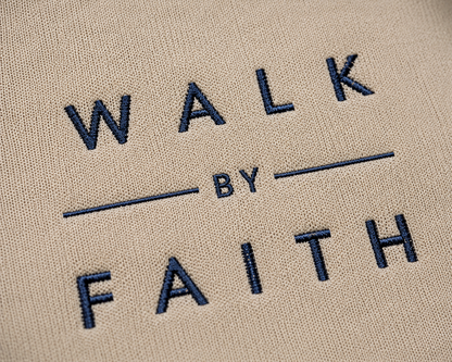 Walk by Faith Embroidered Christian Crewneck Sweatshirt | Premium Unisex Pullover