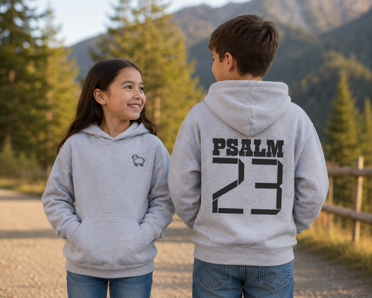 Psalm 23 Youth Hoodie – Faith-Based Kids Sweatshirt