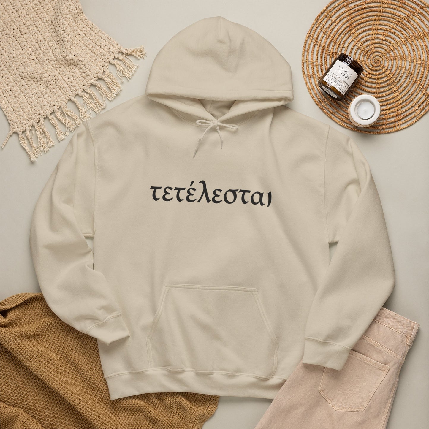 Tetelestai Christian Hoodie – "It Is Finished" Greek Faith Pullover