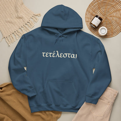 Tetelestai Christian Hoodie – "It Is Finished" Greek Faith Pullover