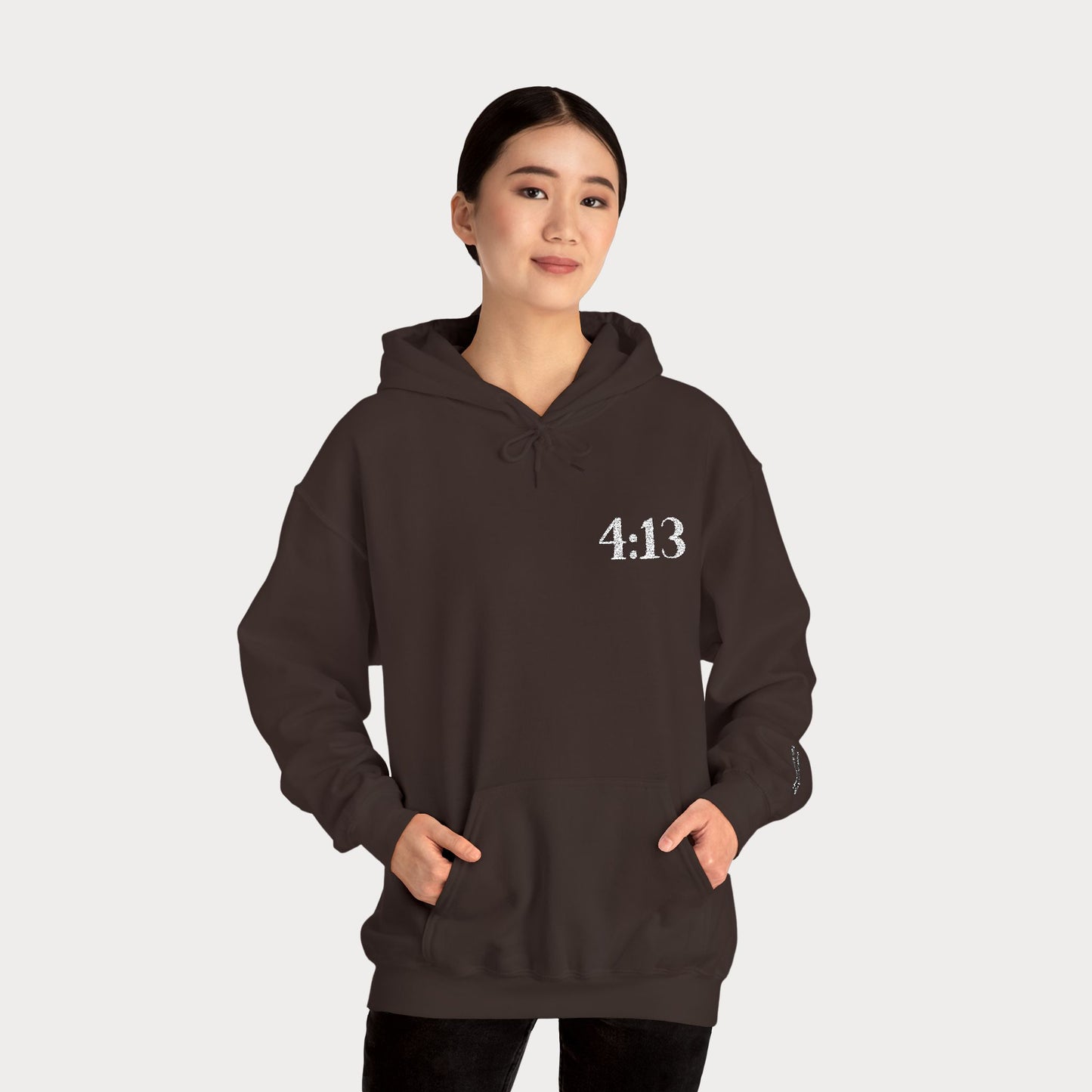 4:13 embroidered Hoodie — "I Can Do All Things Through Christ Who Strengthens Me" Christian Sweatshirt