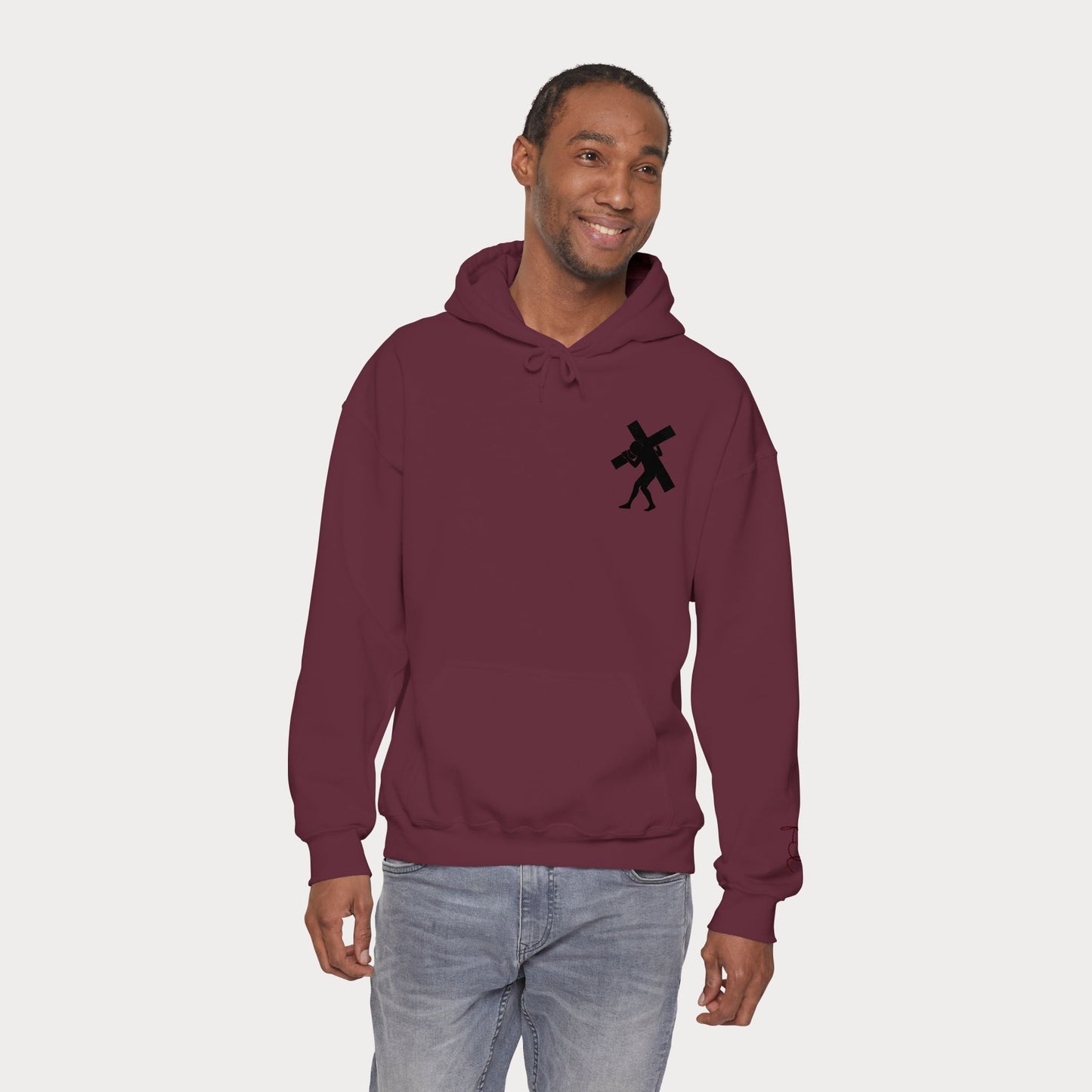 Have Faith Embroidered Hoodie — Heavy Cross Pullover