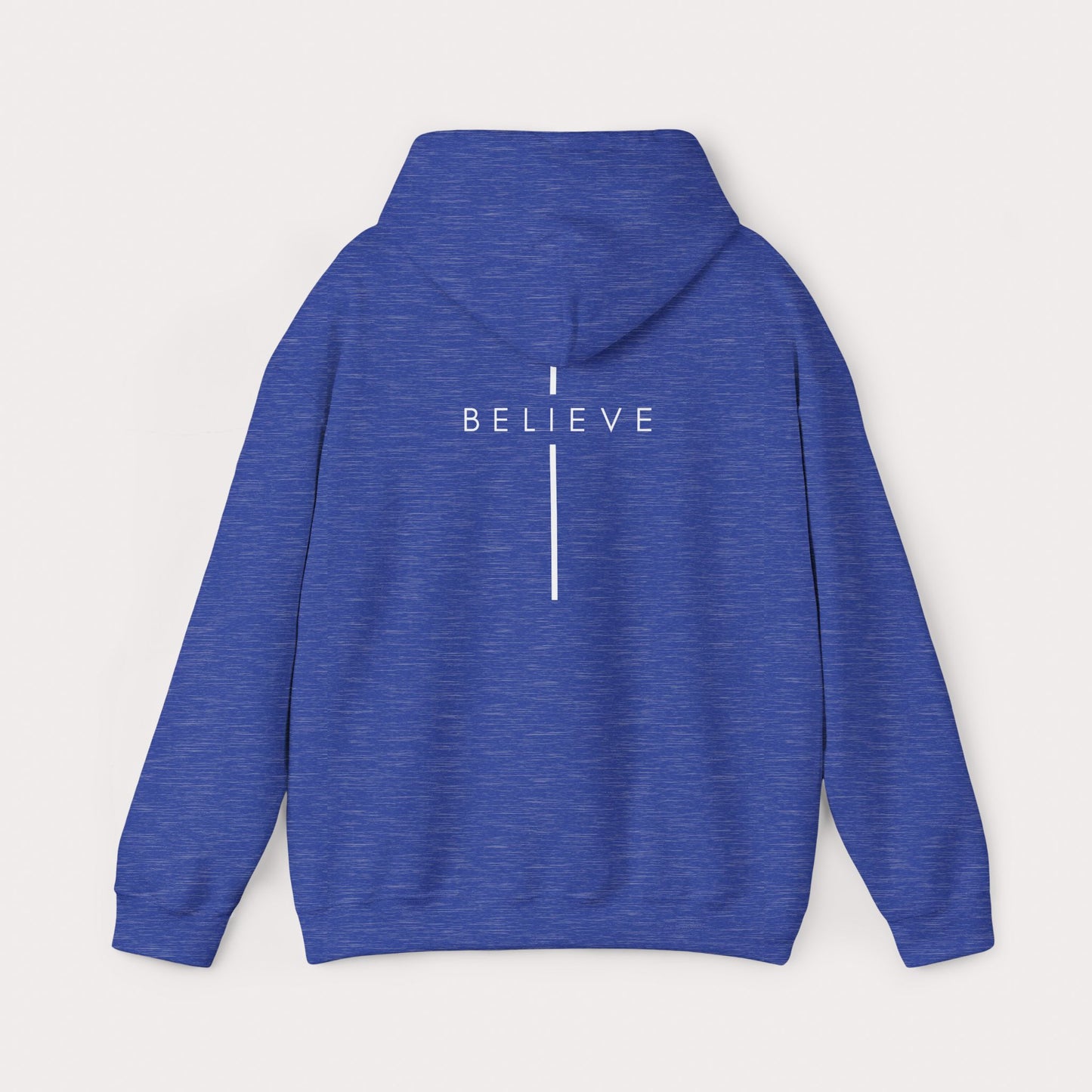Believe Cross Hoodie — Minimal Christian Faith Sweatshirt