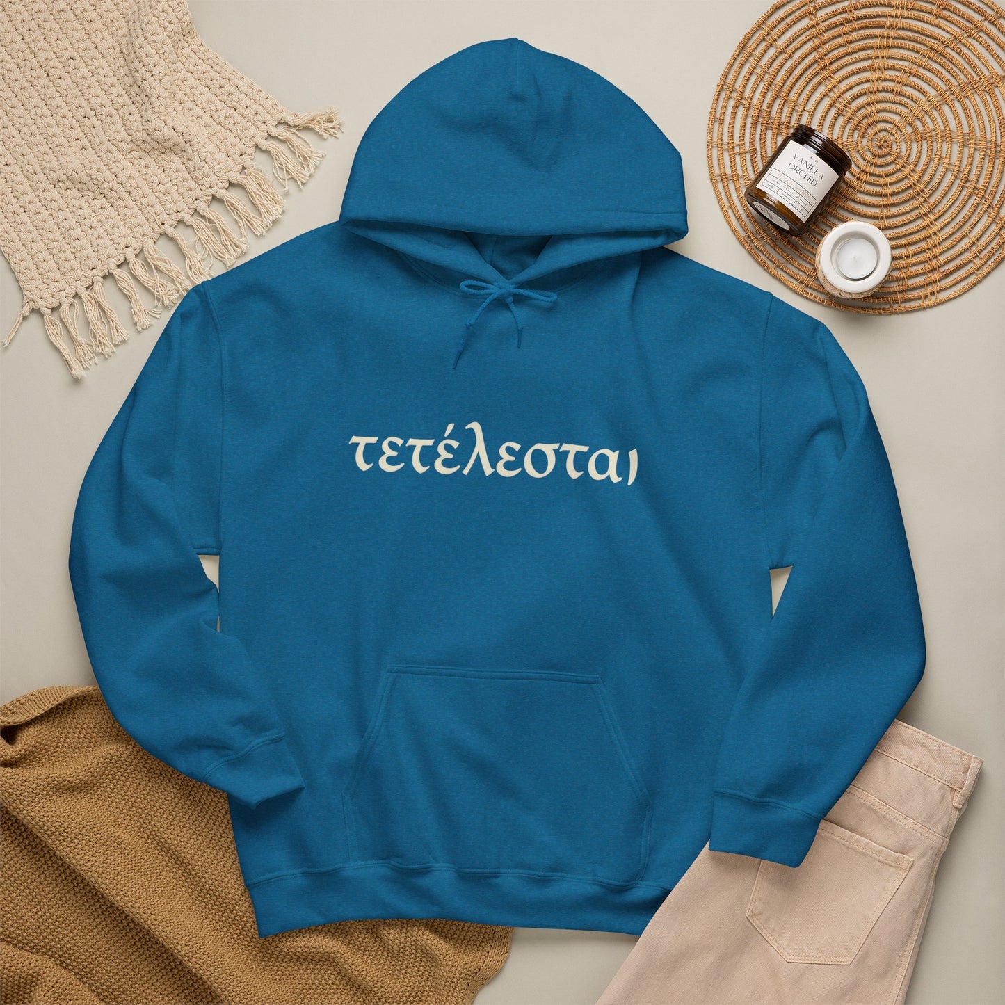 Tetelestai Christian Hoodie – "It Is Finished" Greek Faith Pullover