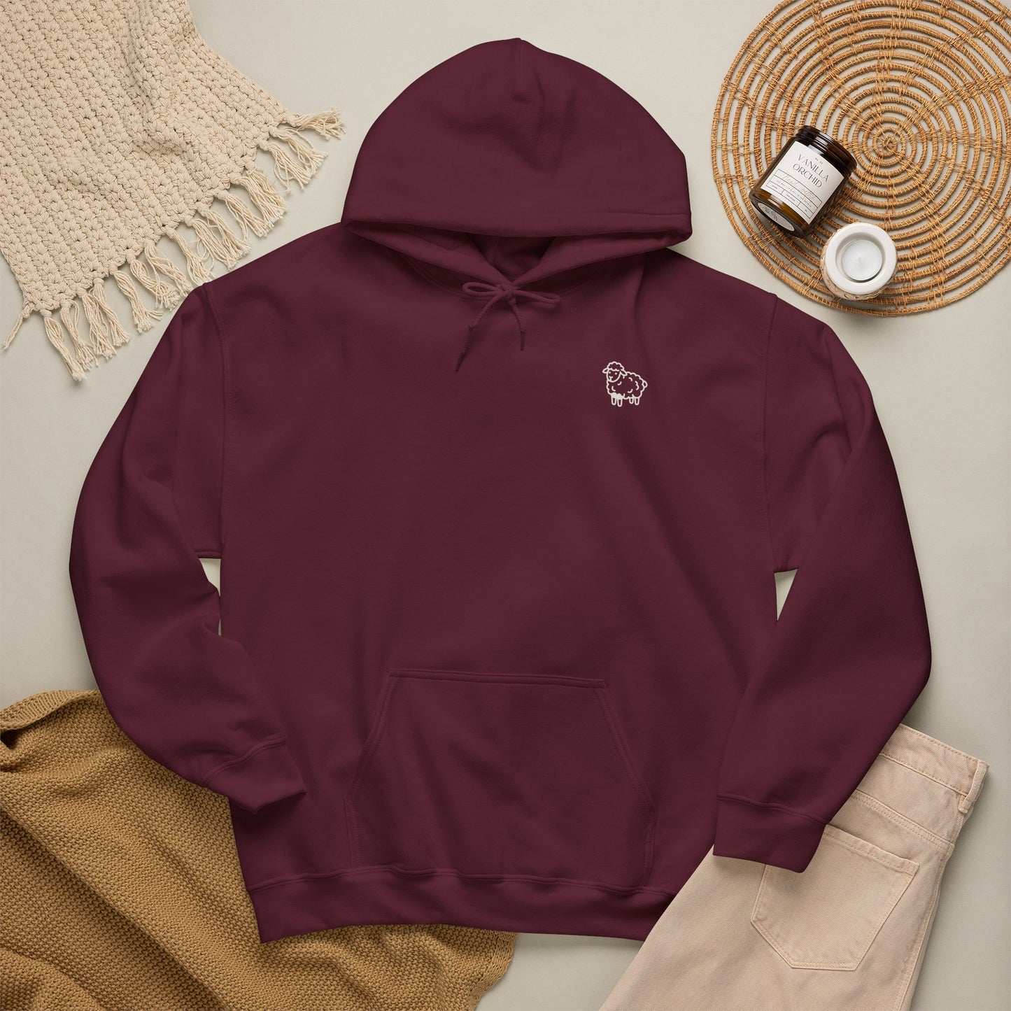 Psalm 23 Christian Hoodie – Minimalist Sheep DTG Faith Hoodie | Faith In Love