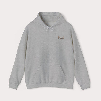 Embroidered Loved Romans 5:8 Christian Hoodie | Minimalist Bible Verse Pullover