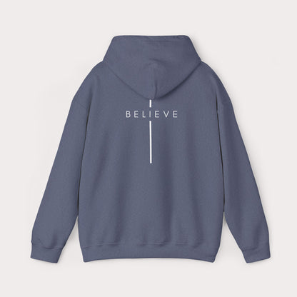 Believe Cross Hoodie — Minimal Christian Faith Sweatshirt