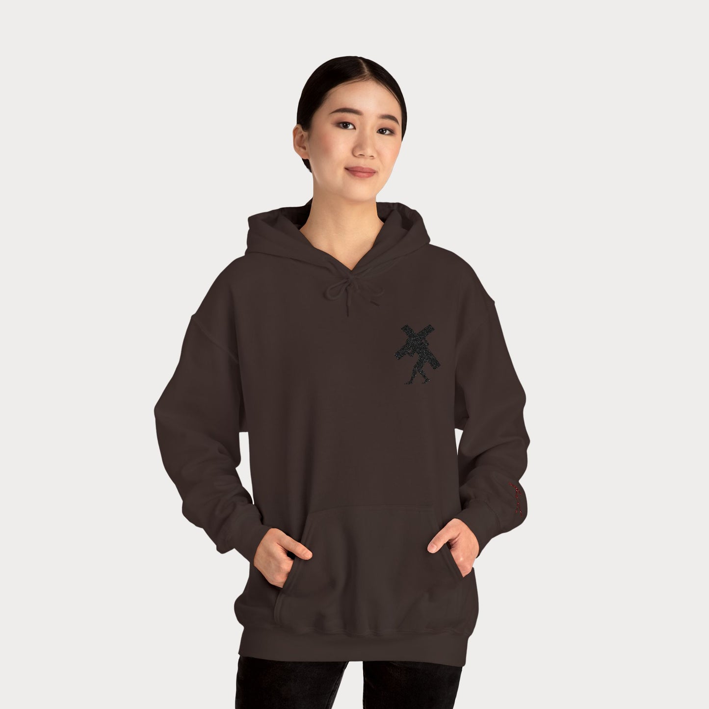 Have Faith Embroidered Hoodie — Heavy Cross Pullover