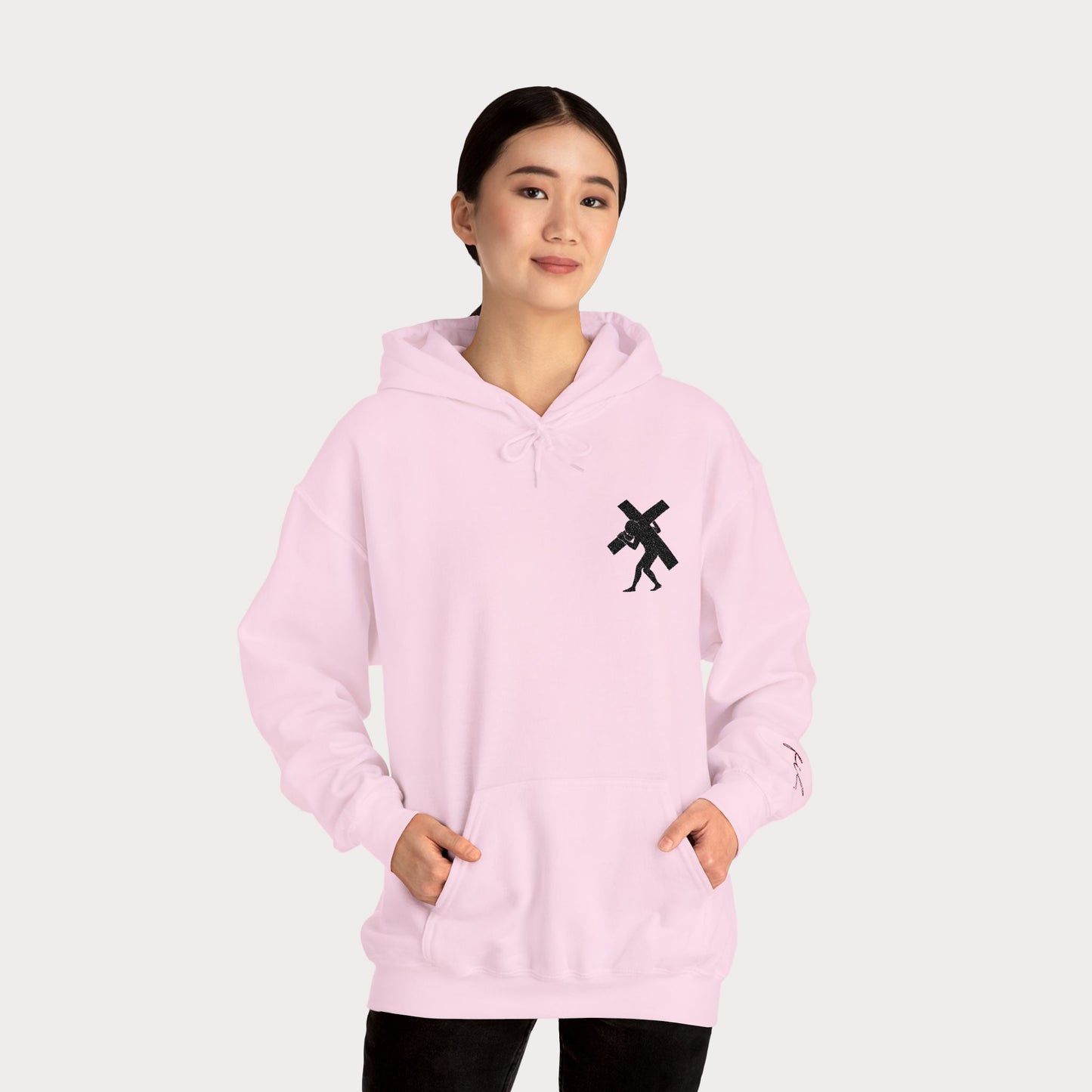 Have Faith Embroidered Hoodie — Heavy Cross Pullover