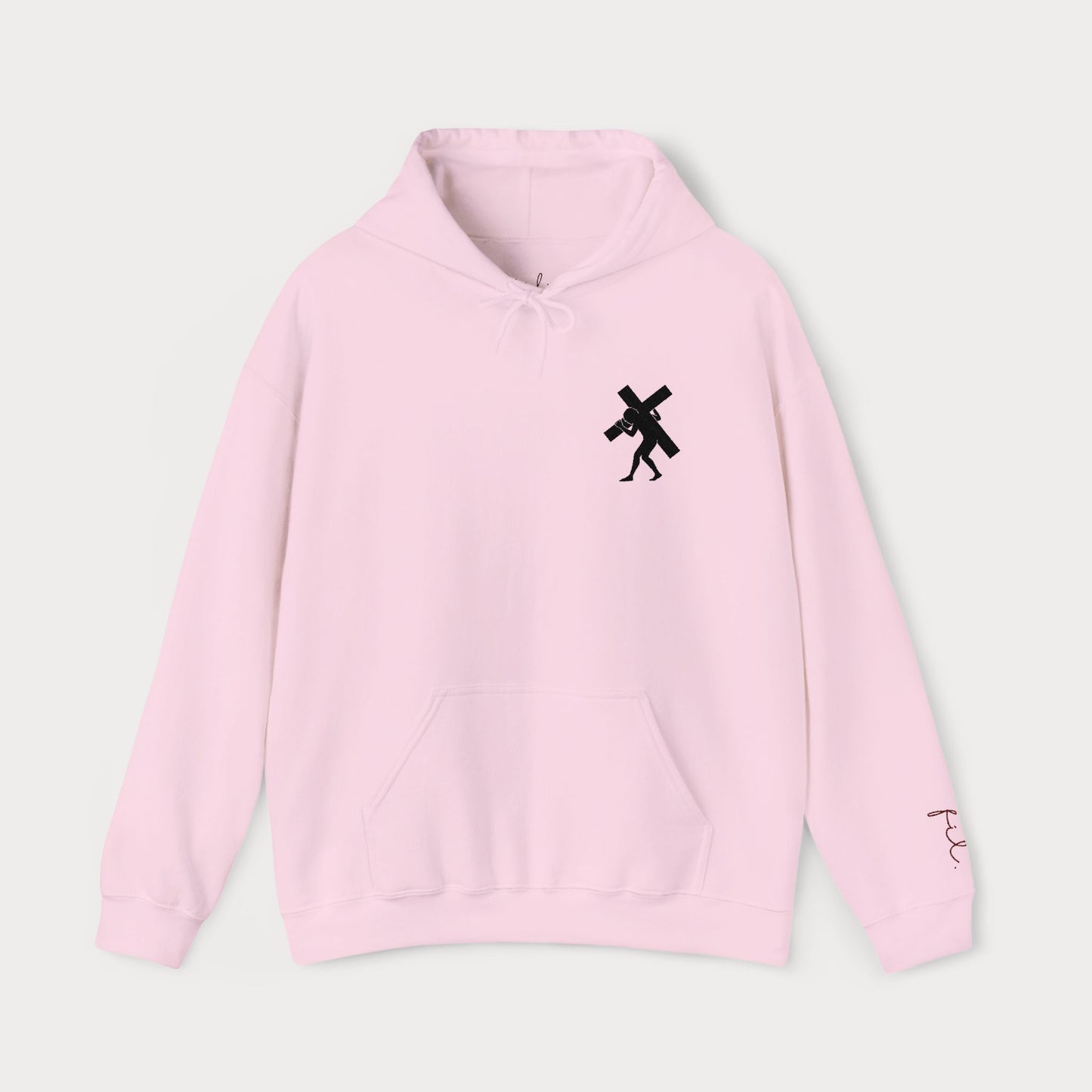 Have Faith Embroidered Hoodie — Heavy Cross Pullover