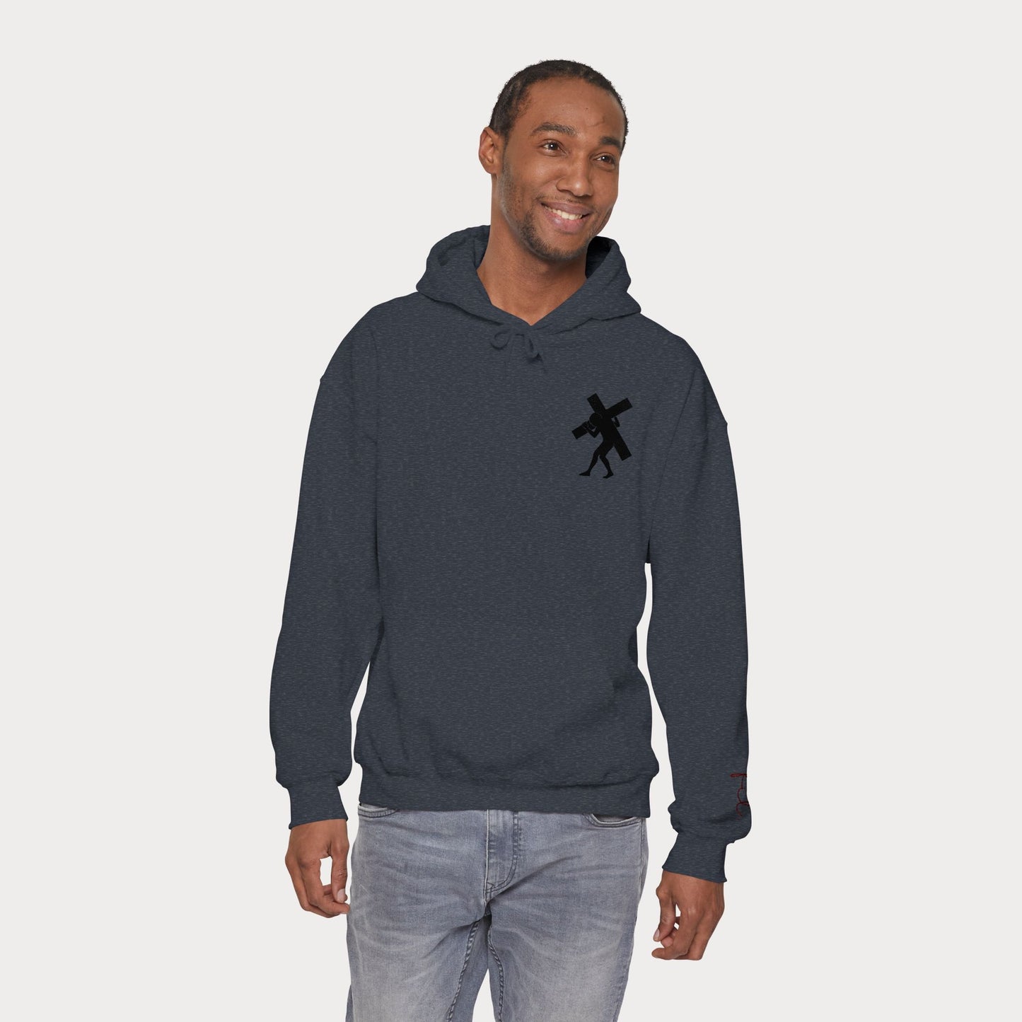 Have Faith Embroidered Hoodie — Heavy Cross Pullover