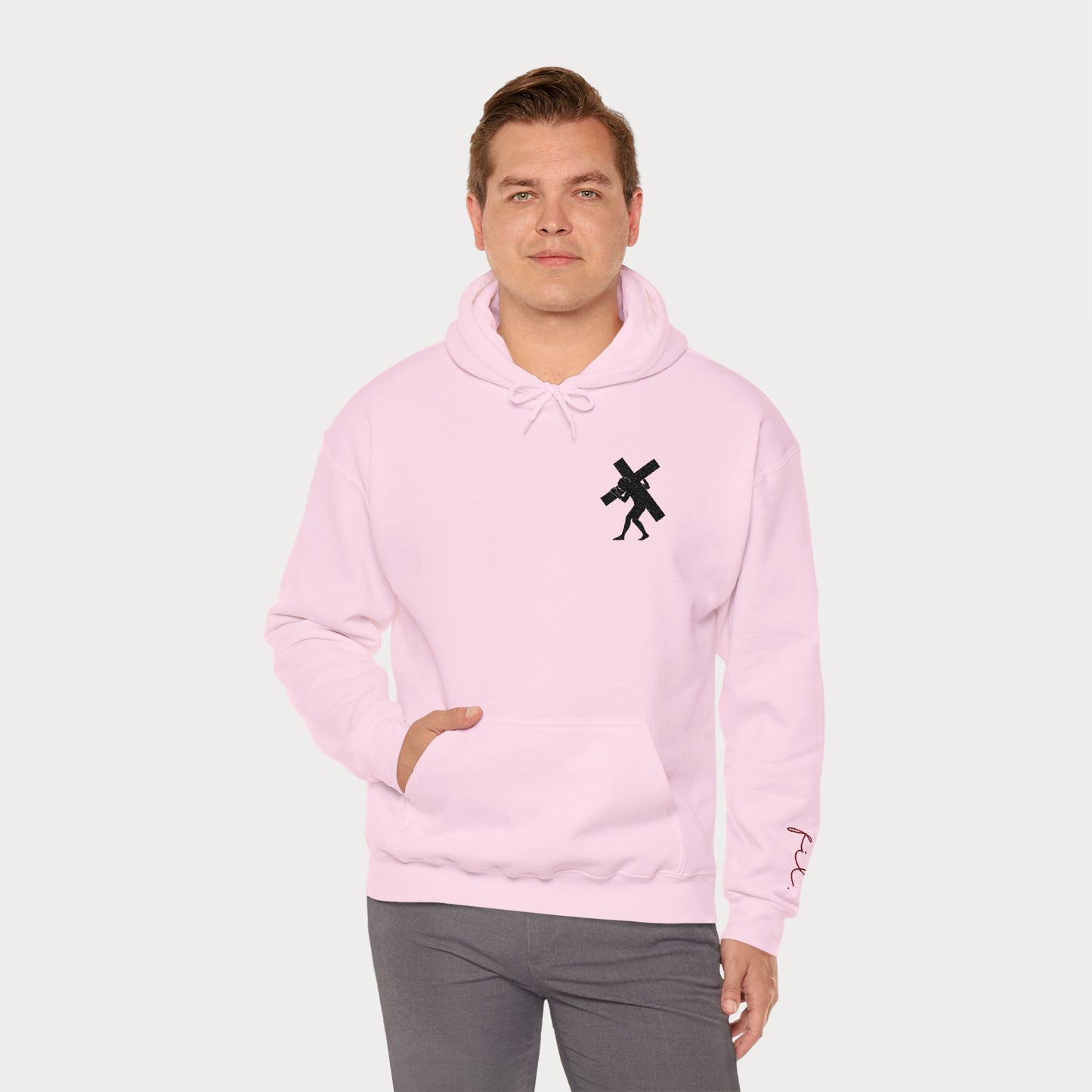 Have Faith Embroidered Hoodie — Heavy Cross Pullover