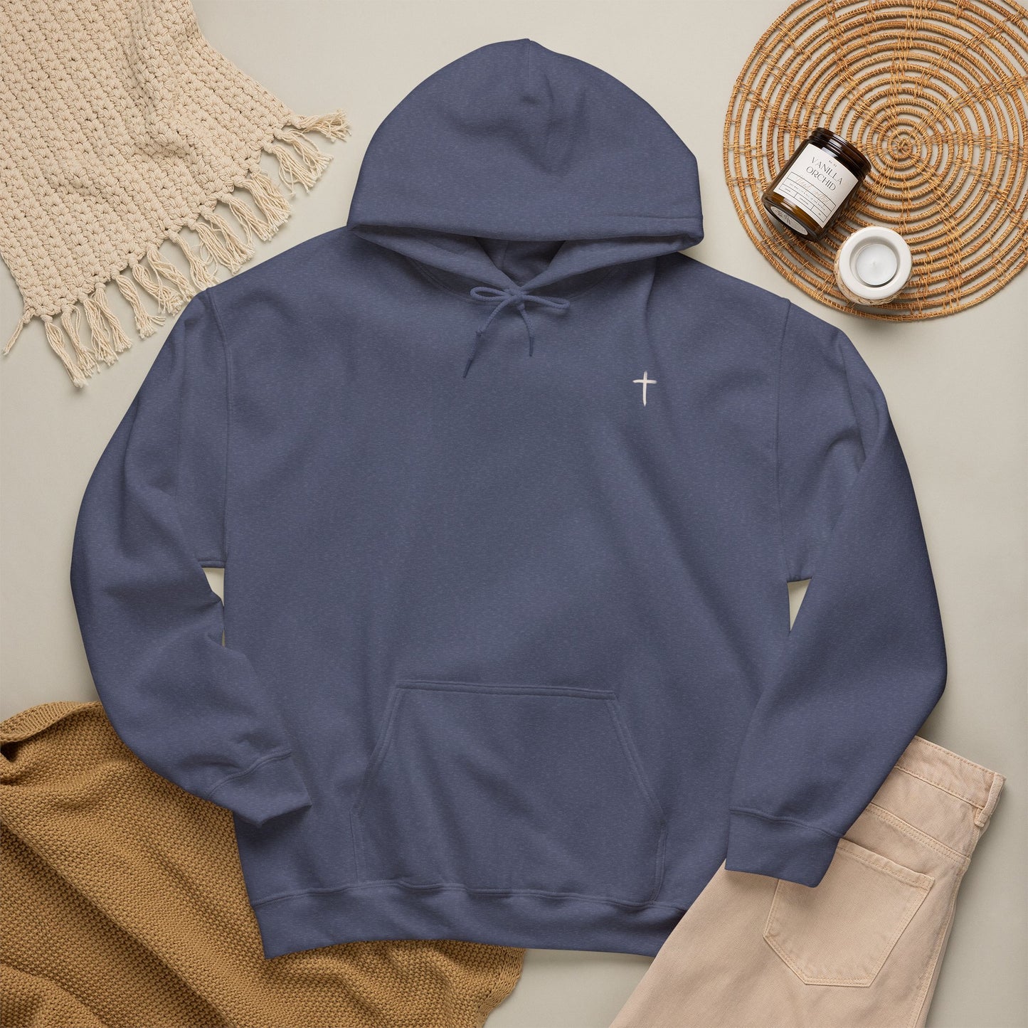 Believe Cross Hoodie — Minimal Christian Faith Sweatshirt