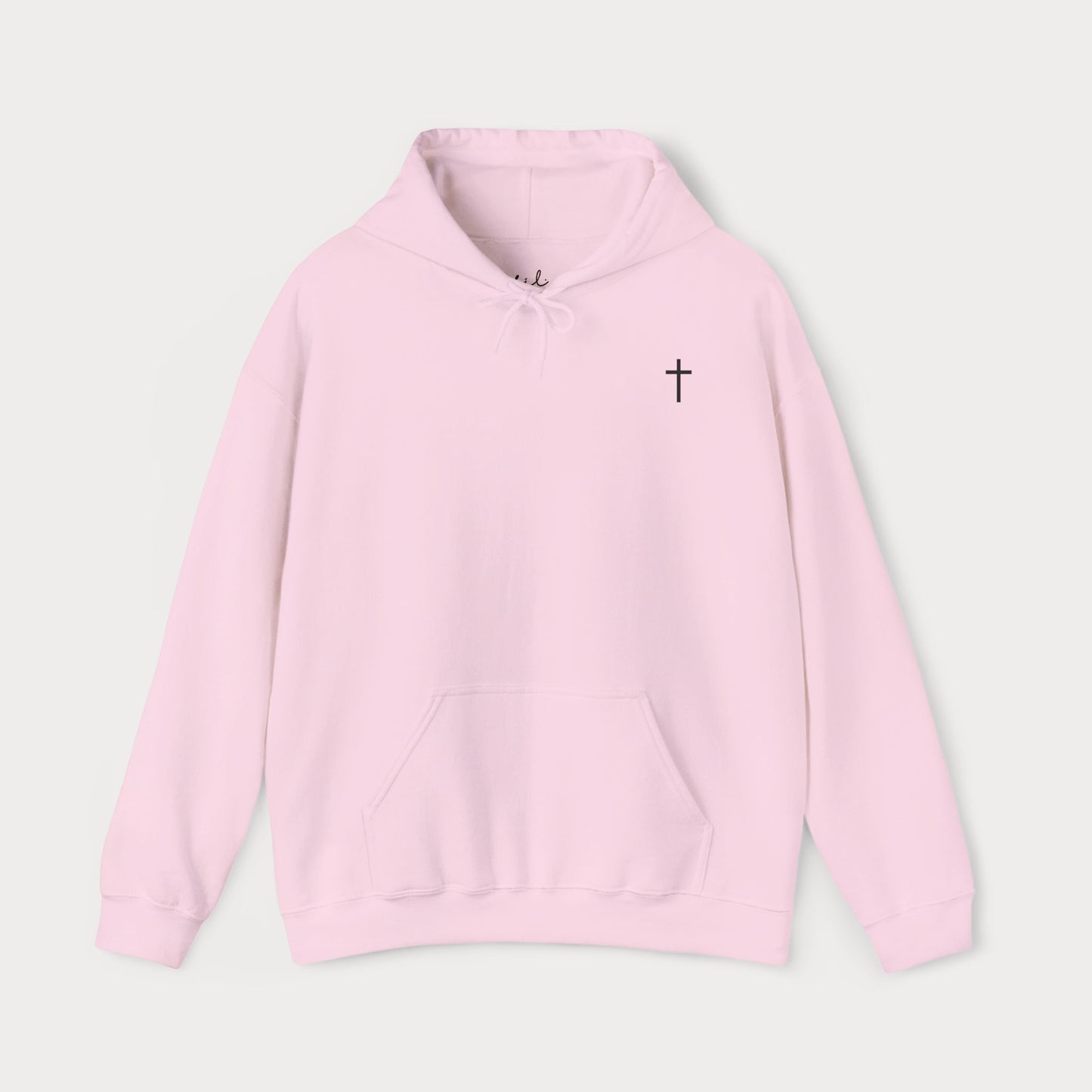 Christian Hoodie — “Need Prayer? Tap My Shoulder” Pullover with Small Cross